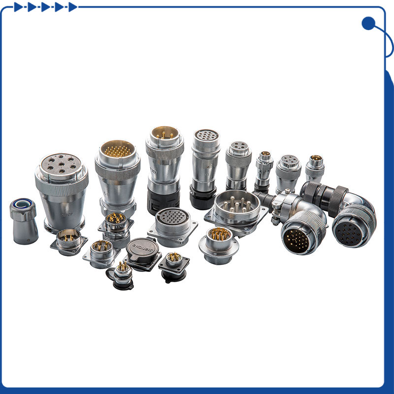 Металлический круглый водонепроницаемый разъем